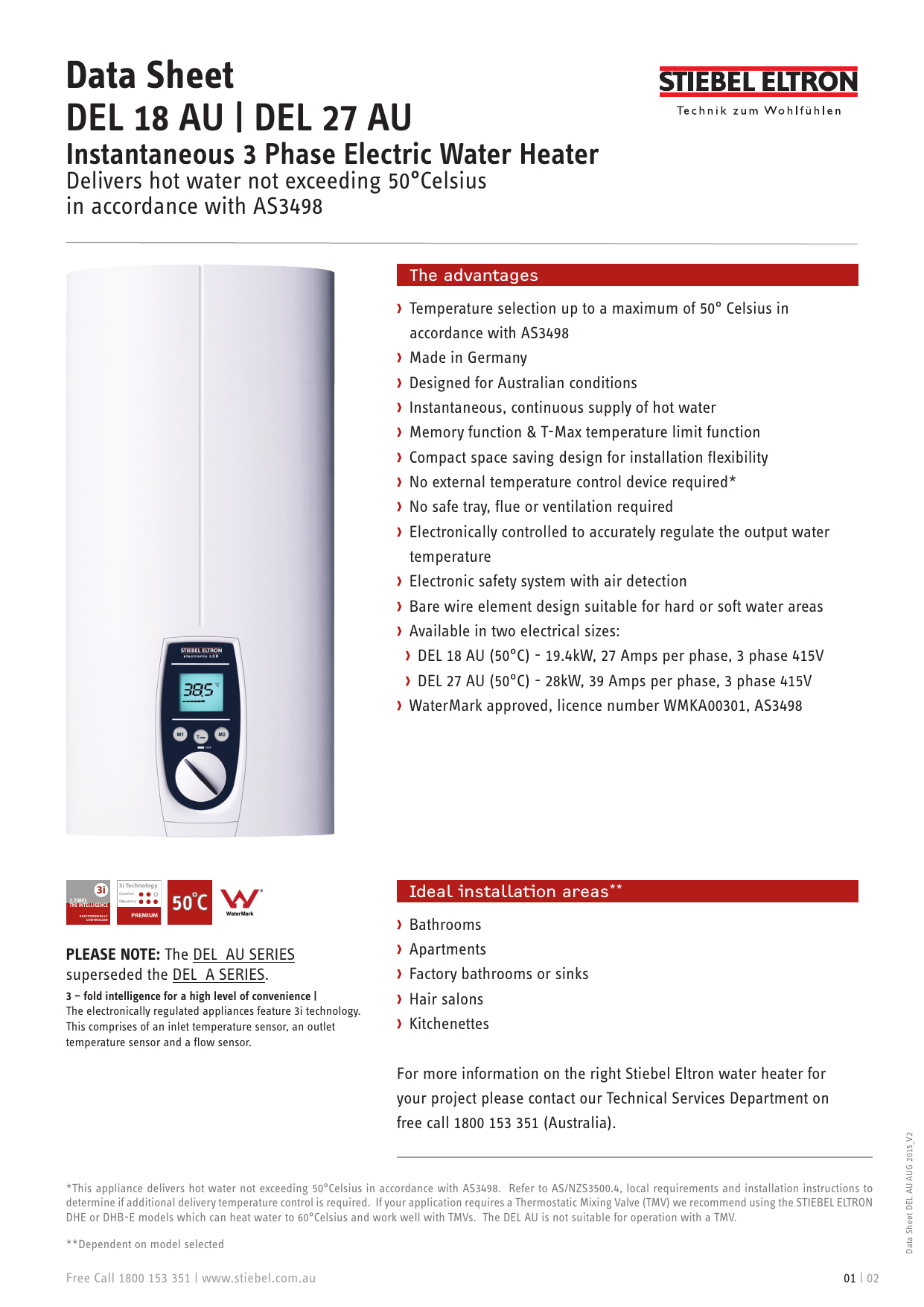 Stiebel Eltron Water Heater User Manual