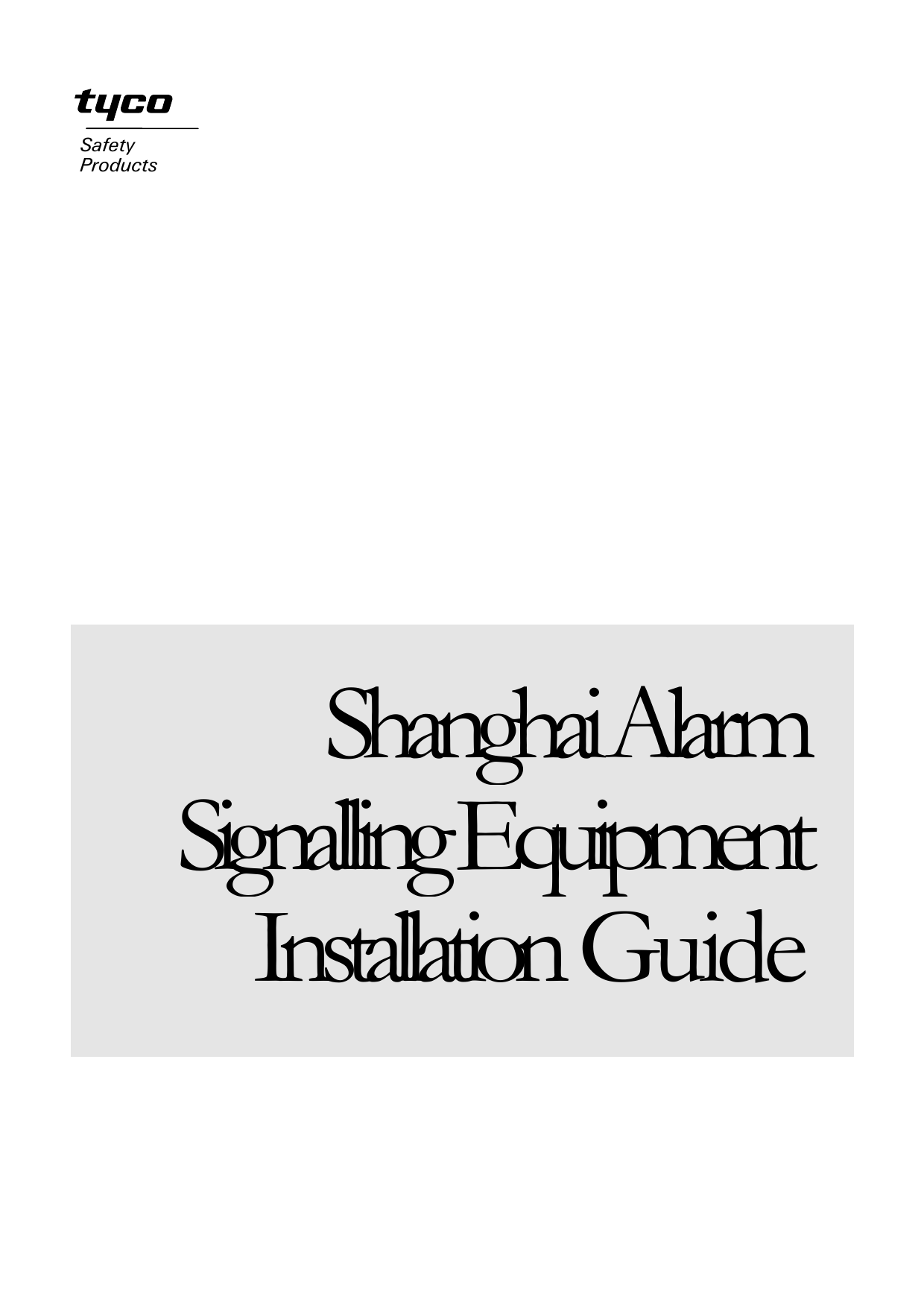 Tyco ASE Installation Manual | Manualzz