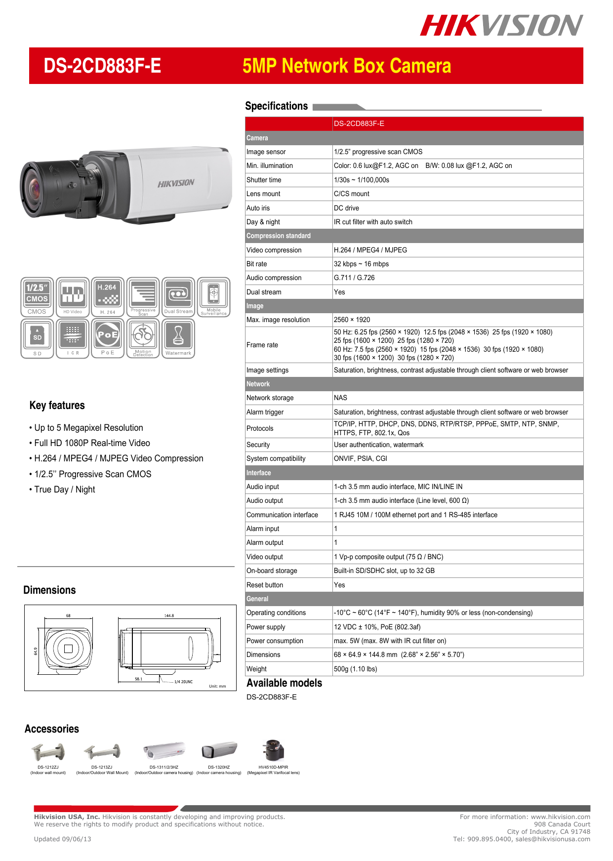 Ds 2cd8f E 5mp Network Box Camera Manualzz