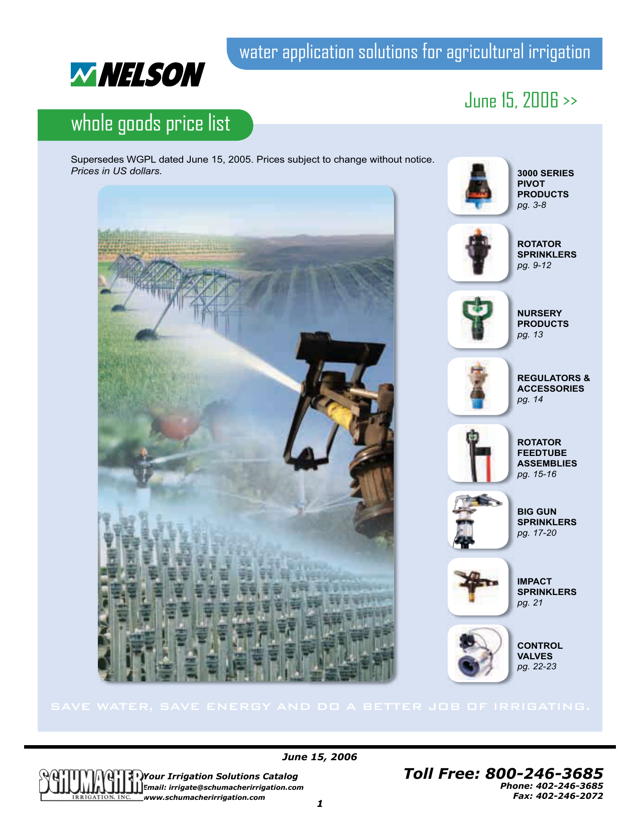 Watering Equipment 2 HUGE NELSON F43 HD 3/4" FULL CIRCLE BRASS IMPACT