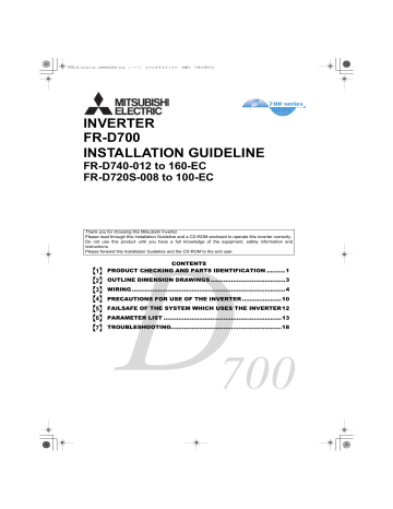 fr-d700 installation guideline | Manualzz