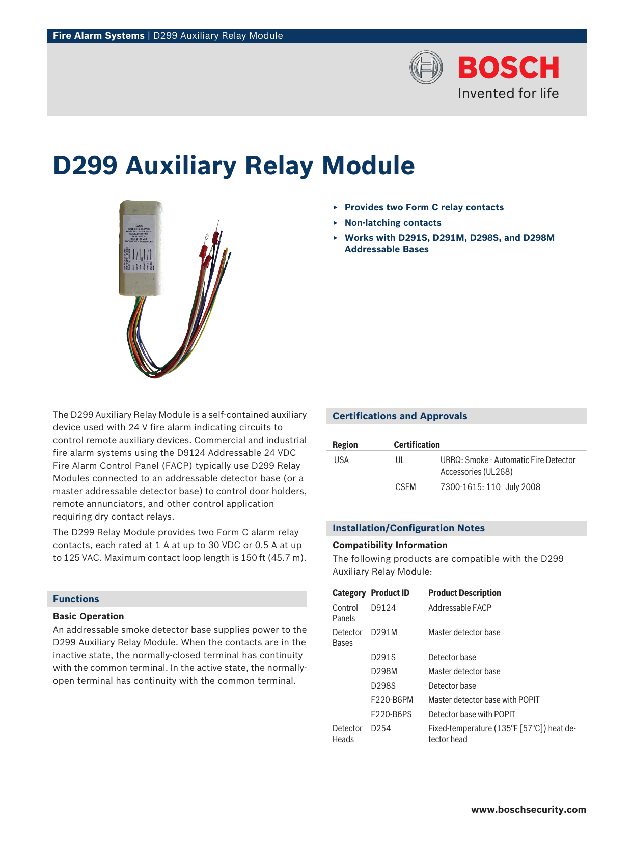 D299 Auxiliary Relay Module Manualzz