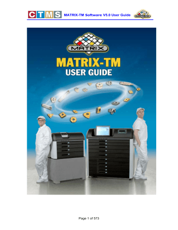 Matrix-TM User Guide 5.0 | Manualzz