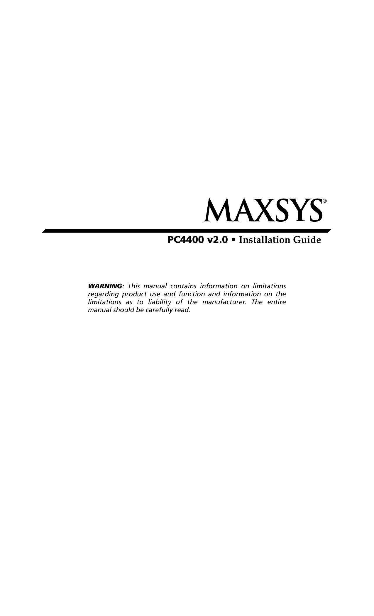 maxsys elite manual