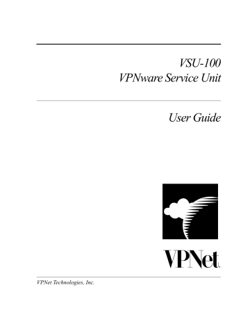 VPNet VSU 100 User manual | Manualzz