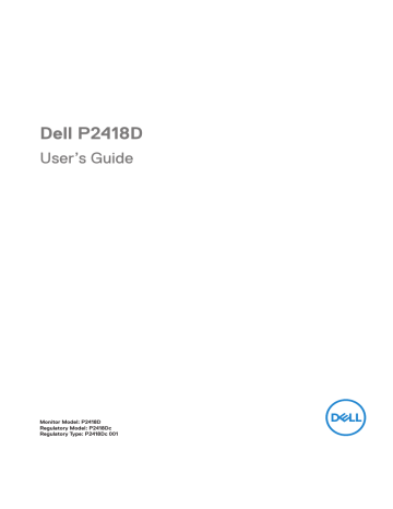 Troubleshooting. Dell P2418HZ, P2018H 