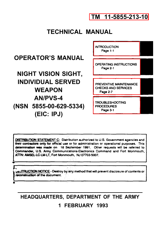 Tm 11 5855 213 10 Technical Manual Operator S Manual Manualzz