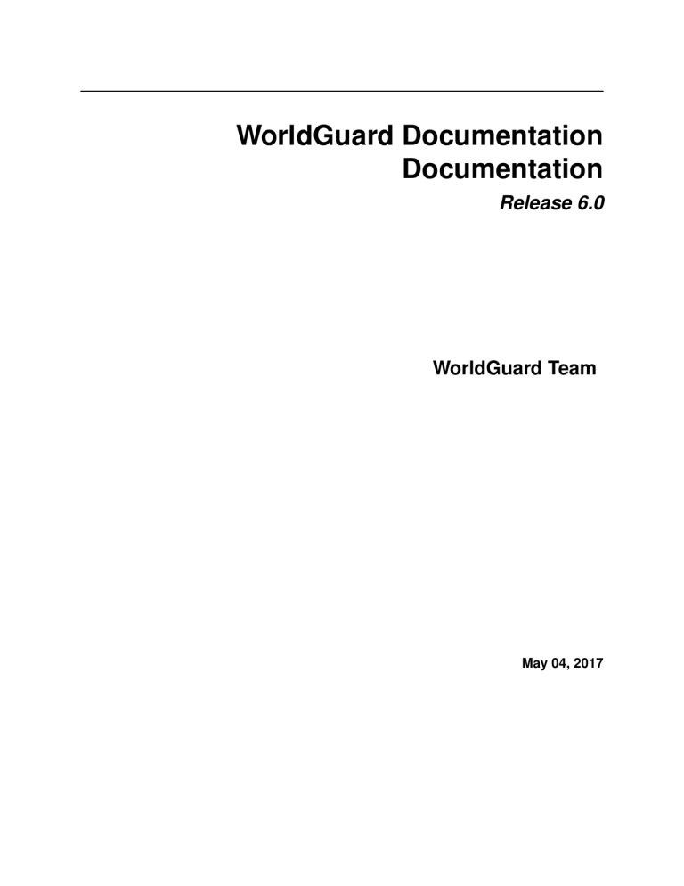 Worldguard Documentation Documentation Manualzz