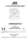afx light LEDWASH712 7 x 12W WASH MOVING HEAD User manual