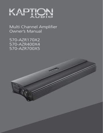 Kaption Audio 570-AZR400X4 4-Channel 400W RMS Ampifier manual | Manualzz