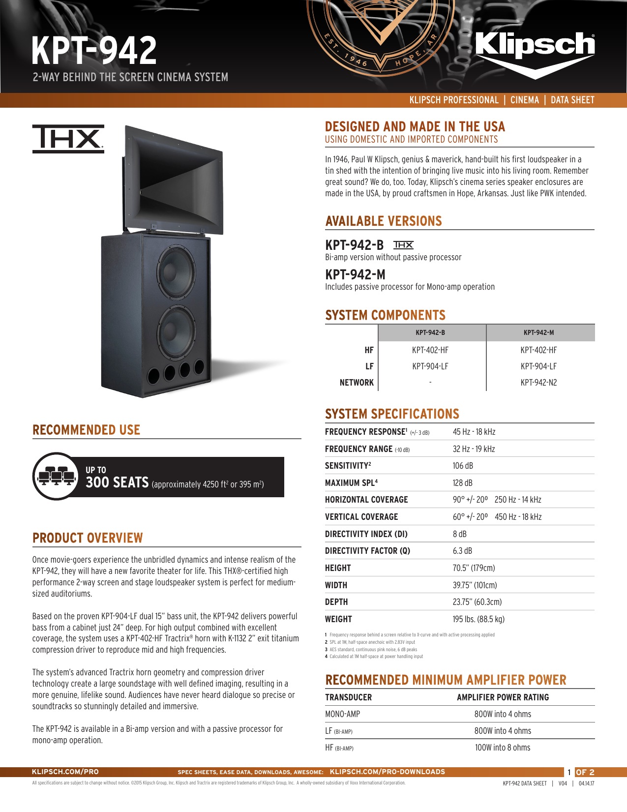 klipsch crossover settings