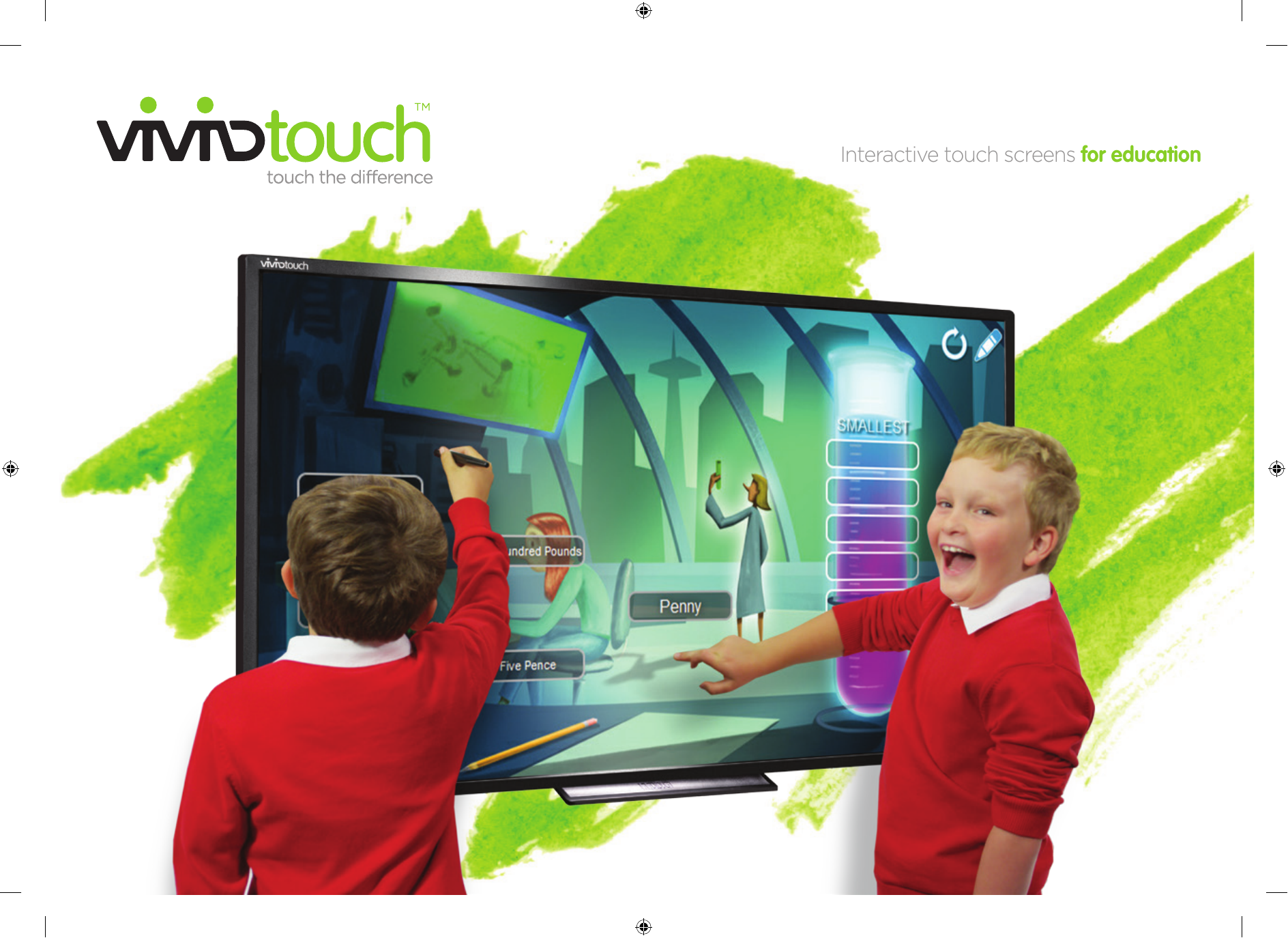 Interactive touch screens for education 