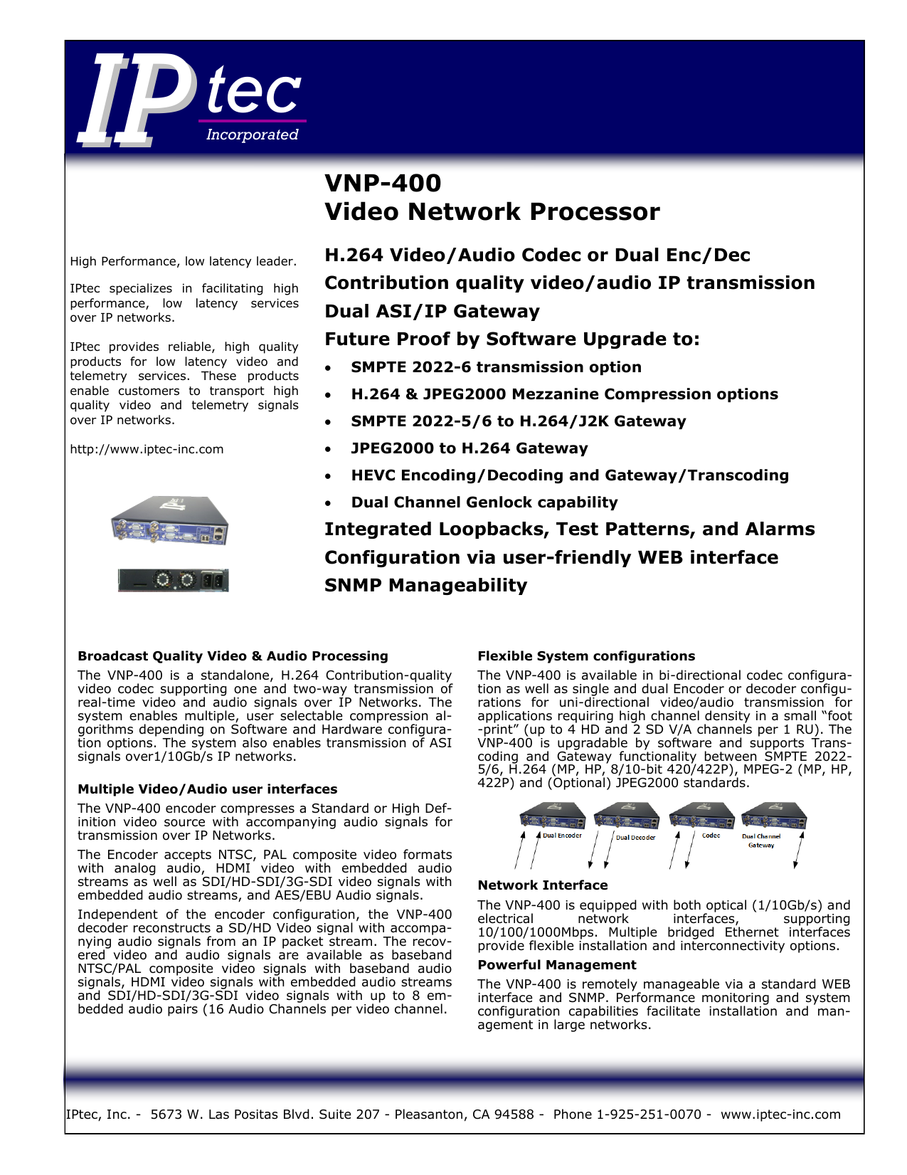 IPTEC VNP-100 Video Network Processor 