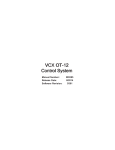 VCX OT-12 Control System Service Manual