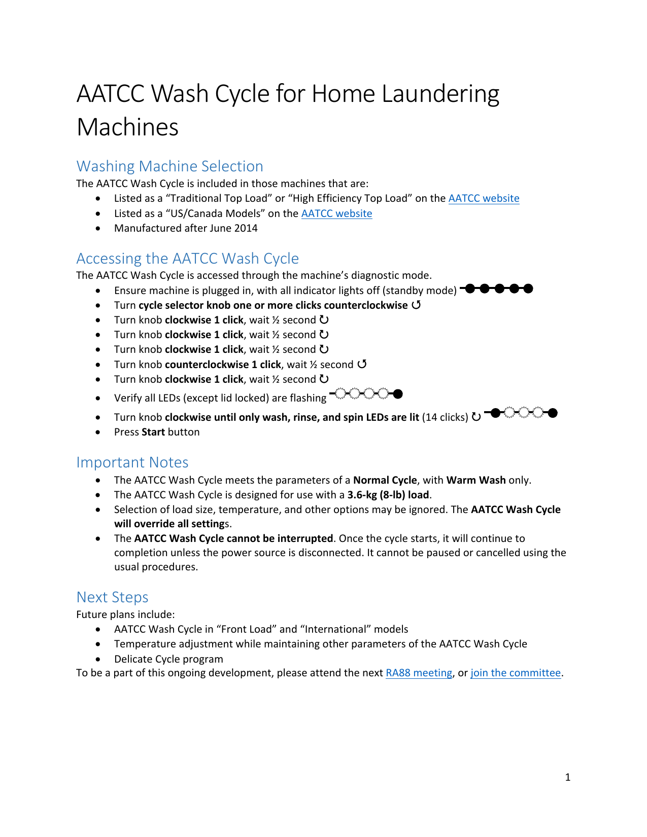 AATCC Wash Cycle for Home Laundering Machines Manualzz