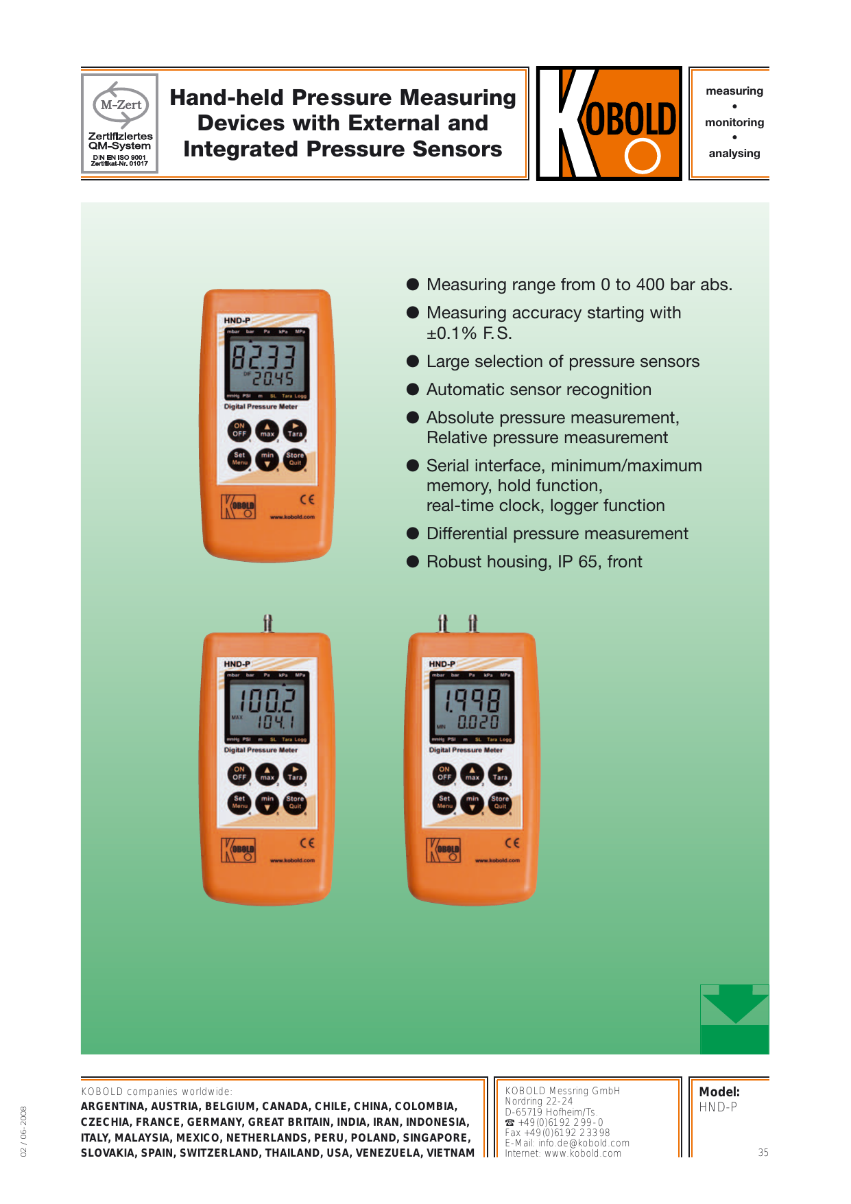 pressure measuring devices