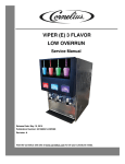 Frozen carbonated beverage dispenser Viper E 3 Flavor Low Overrun Service Manual