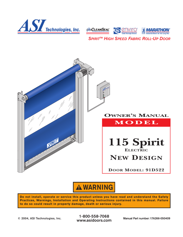 115 Spirit ASI Doors Manualzz