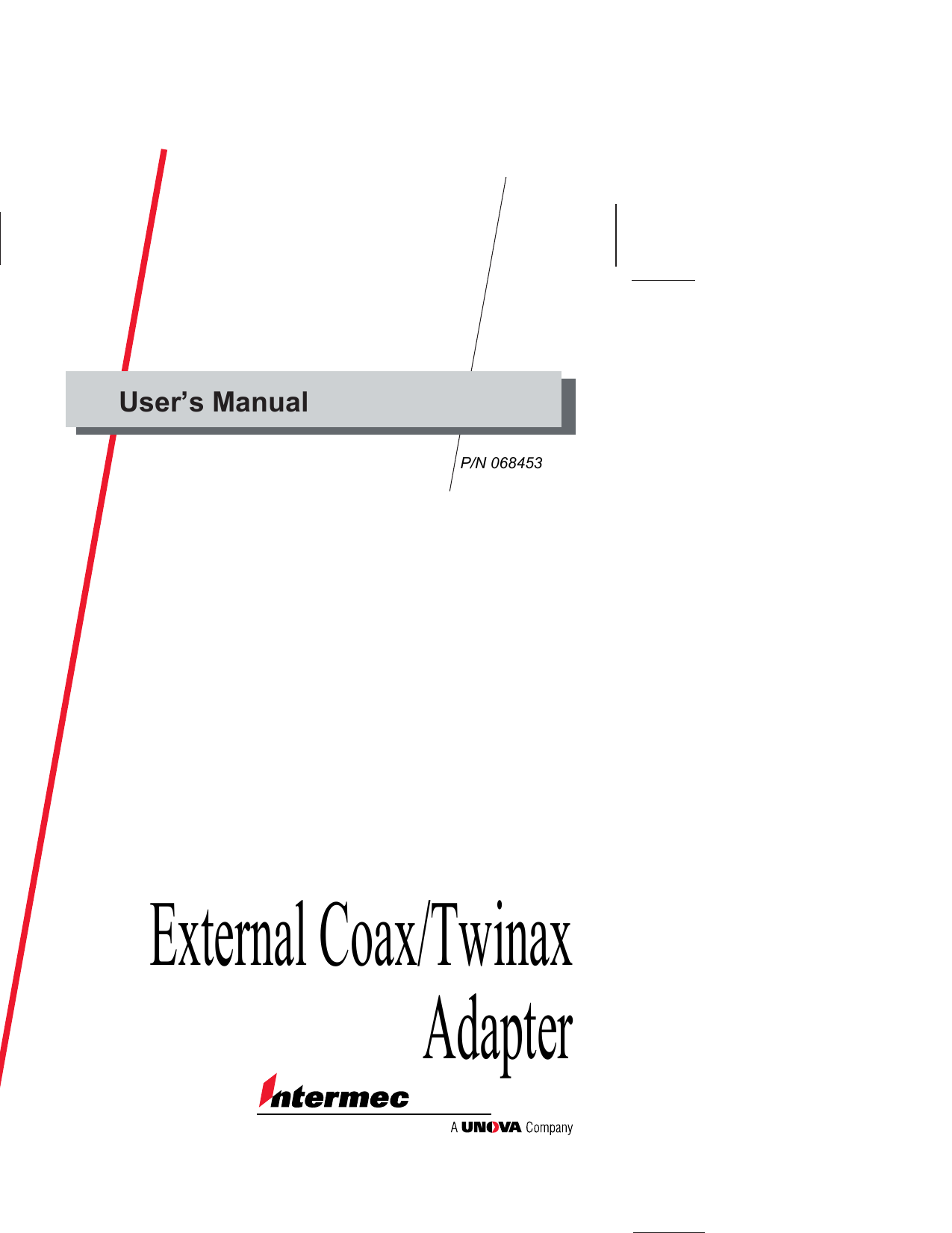 External Coax Twinax Adapter Manualzz