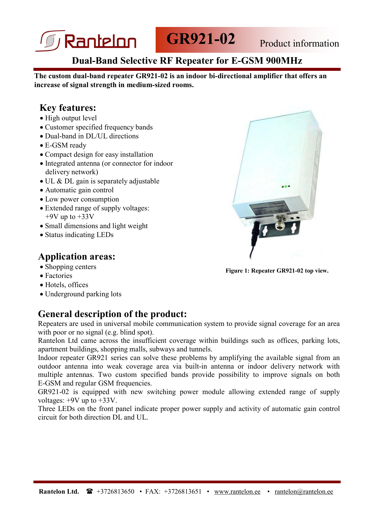 Gr921 02 Product Information Dual Band Selective Rf Manualzz Gr921 02 Product Information Dual Band Selective Rf Manualzz