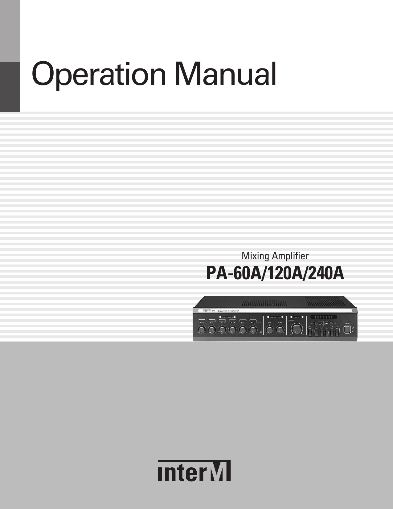 Interm PA120A Operation Manual Manualzz