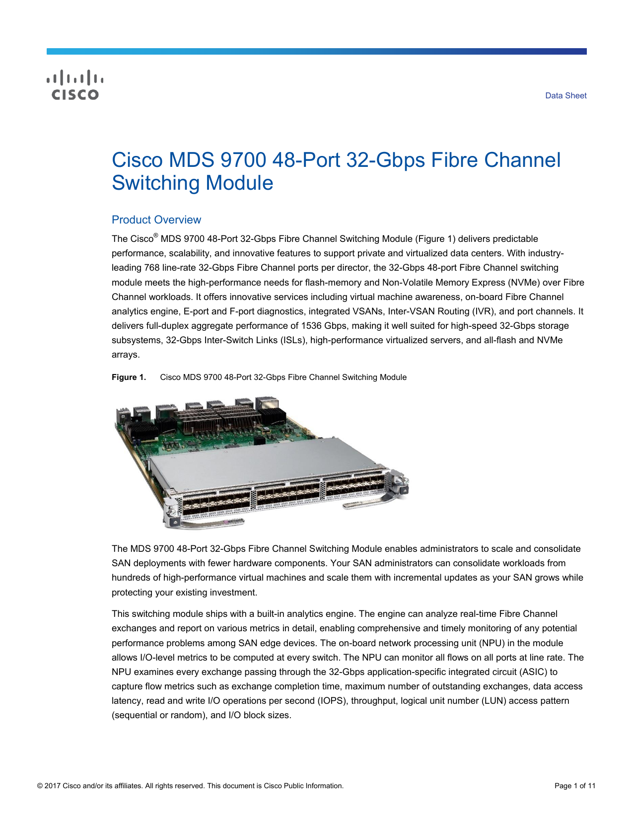 Cisco MDS 9700 48-Port 32-Gbps Fibre Channel Switching Module | Manualzz