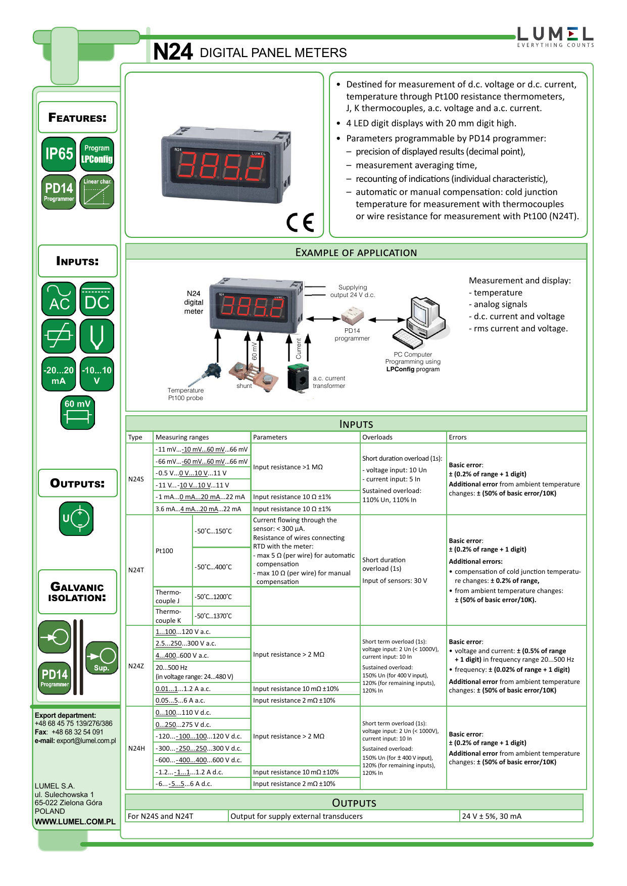 Digital Temperature Display PCE-N24T