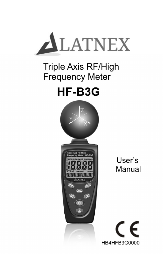 LATNEX® HFB3G Triple Axis HF RF Power Meter Analyzer and Detector Measuring EMF
