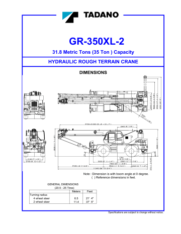 Tadano GR-350XL-2 | Manualzz