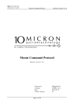 10MICRON Telescope Mount Command Protocol v2.13.2