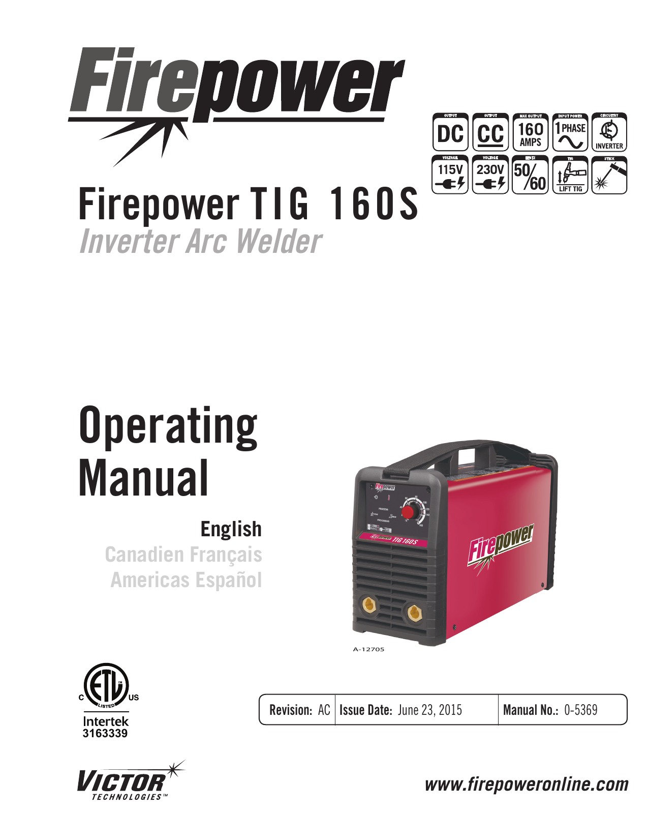 ESAB Firepower TIG 160S Inverter Arc Welder Instruction manual | Manualzz