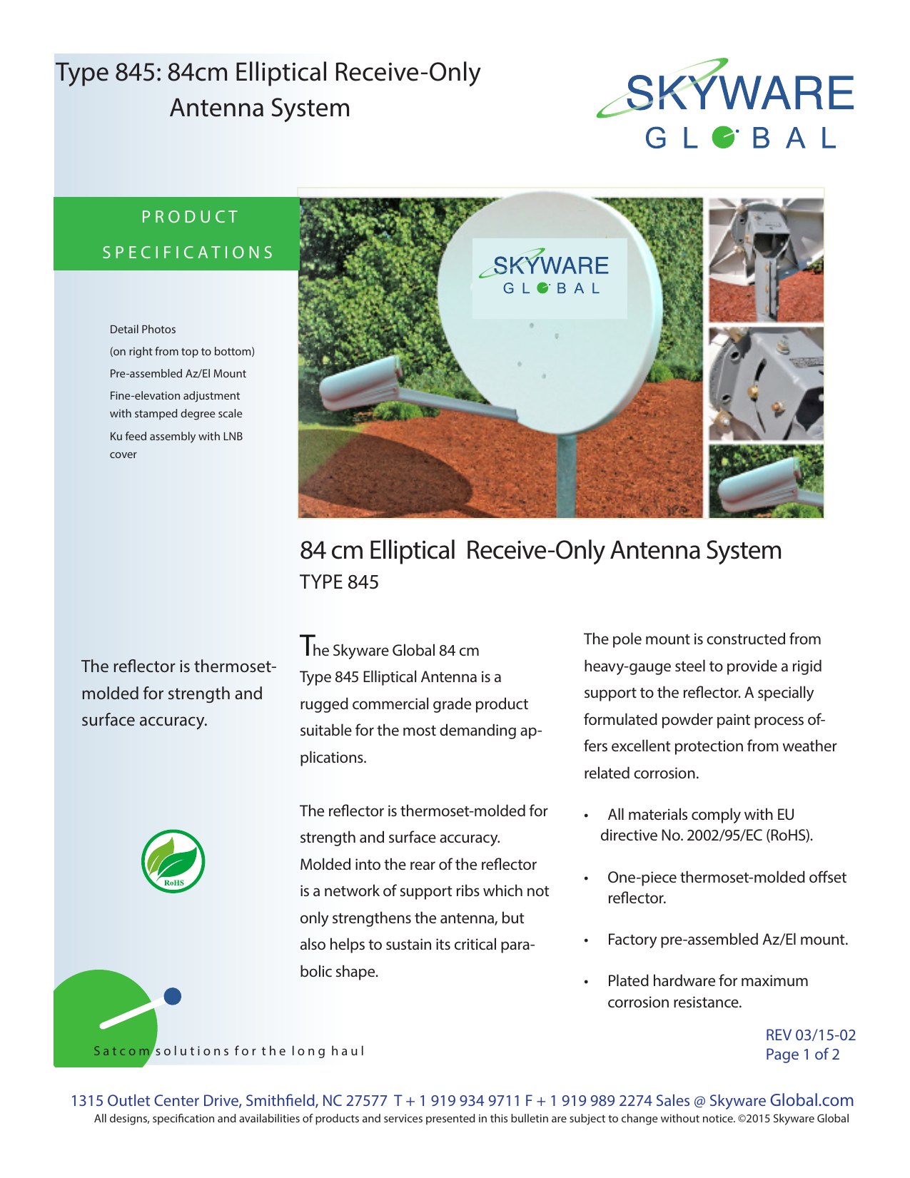 Type 845 84cm Elliptical Receive Manualzz