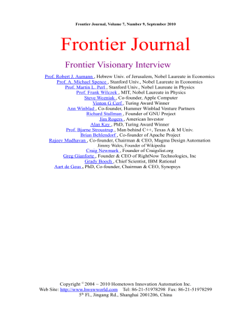 Frontier Journal Volume 7 Number 9 September 2010 Manualzz