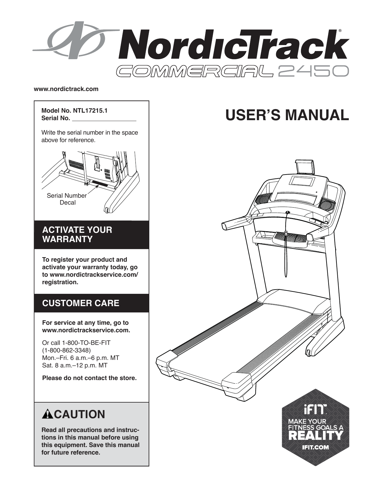 NordicTrack User`s Manual | Manualzz