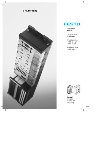 Festo CPX analogue IO modules CPX-2AE-U-I, CPX-2AA-U-I, CPX-AB 4-M12x2 ...