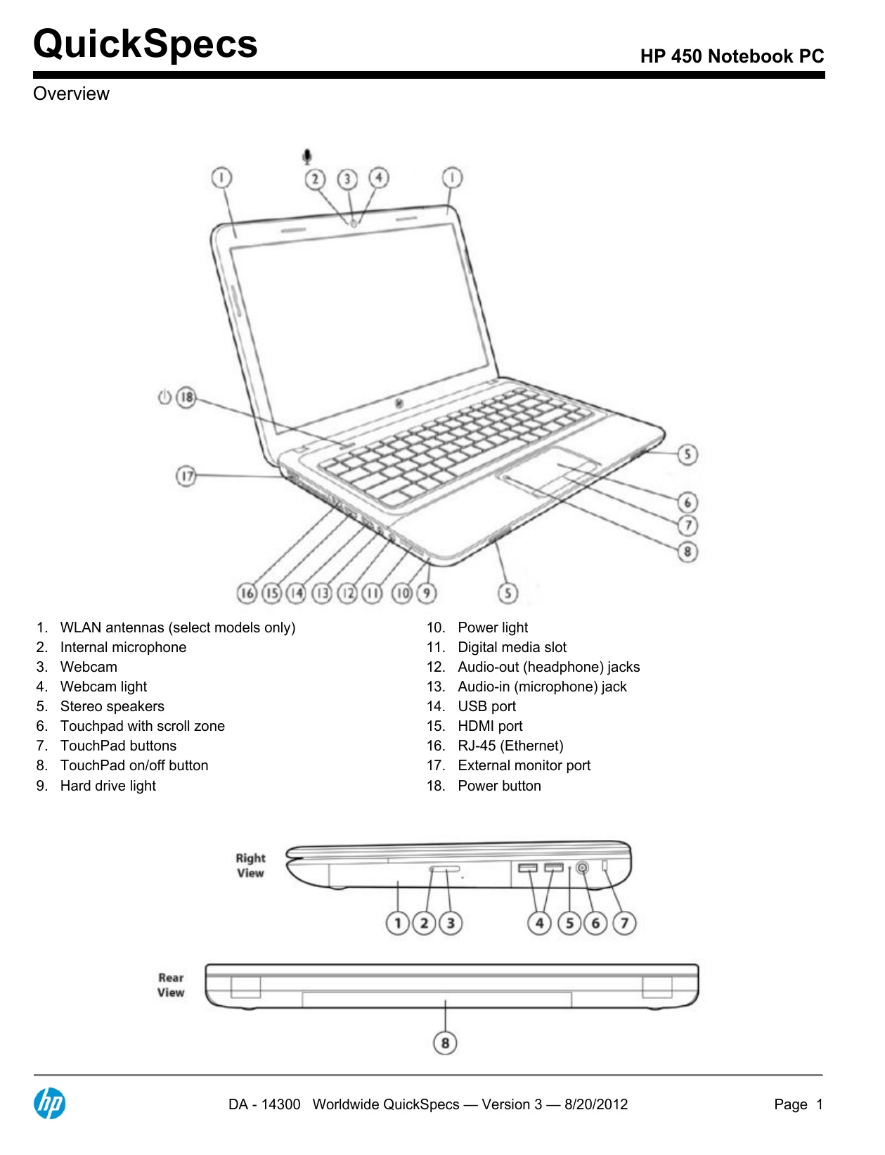 HP 450 Notebook PC | Manualzz