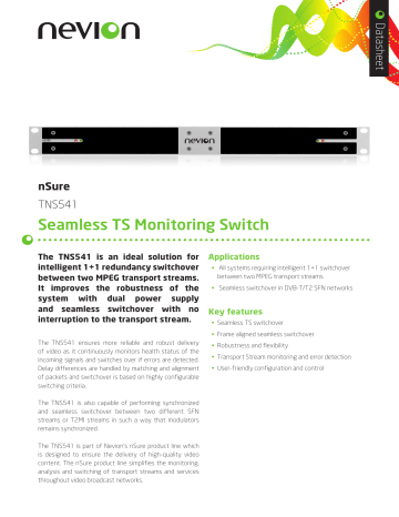 Seamless TS Monitoring Switch | Manualzz