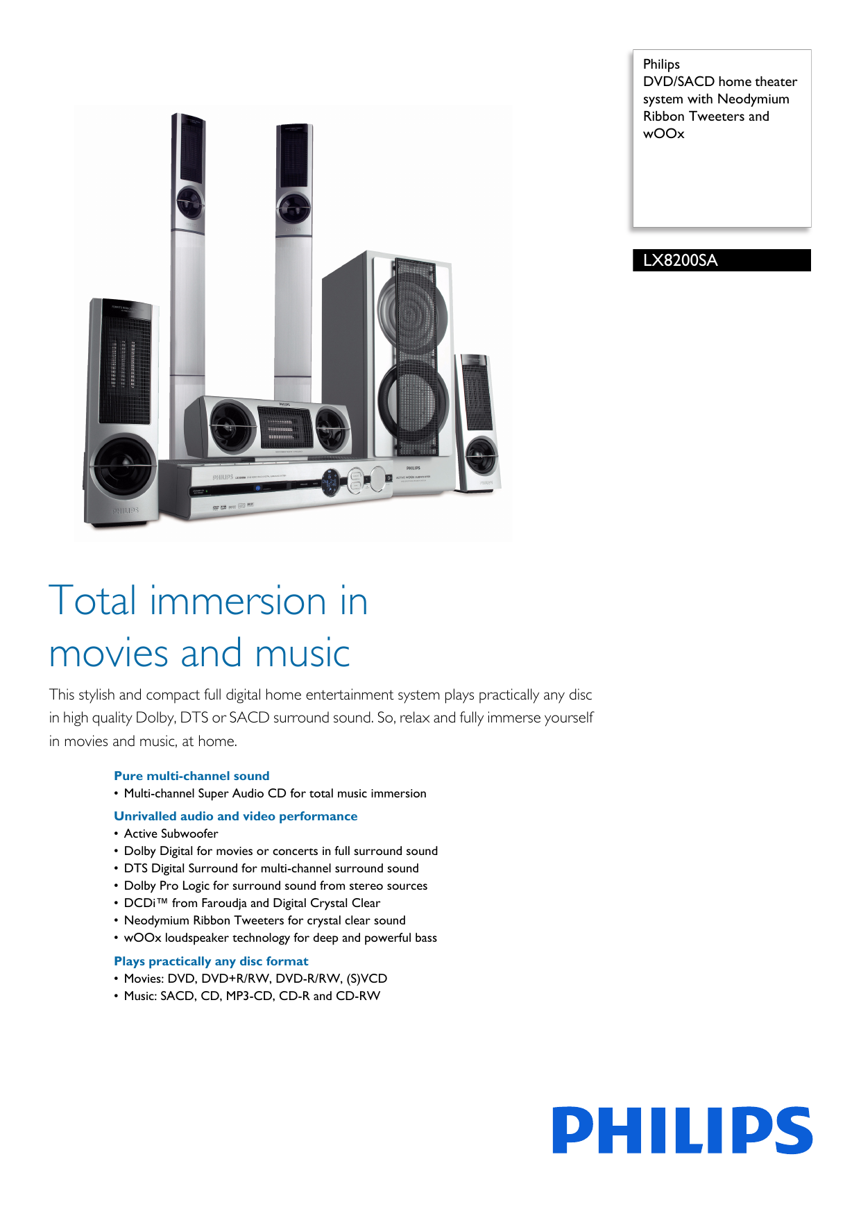 philips woox music system