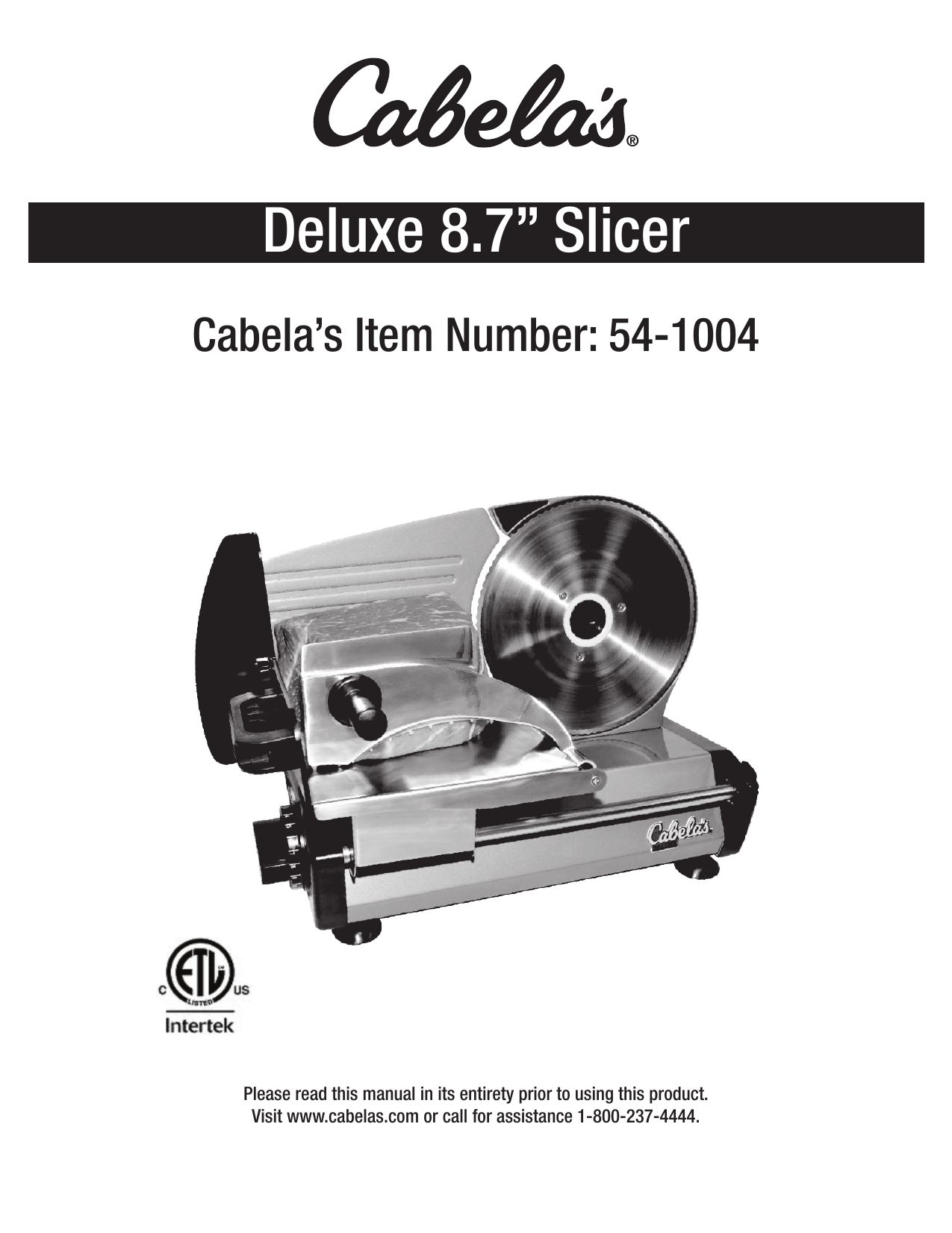 Cabela's 8.7 Pro Series Food Slicer