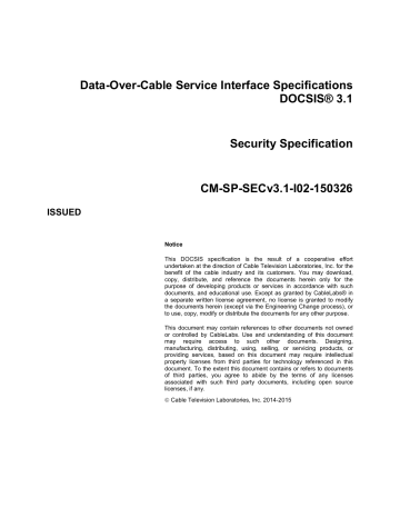 Data Over Cable Service Interface Specifications Docsis 3 1 Manualzz