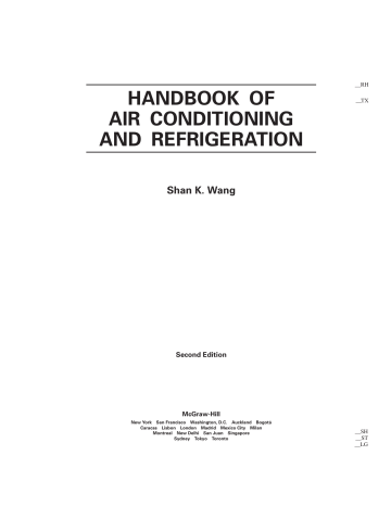 Handbook Of Air Conditioning And Refrigeration Manualzz