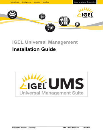 Igel Ums Installation Guide Manualzz