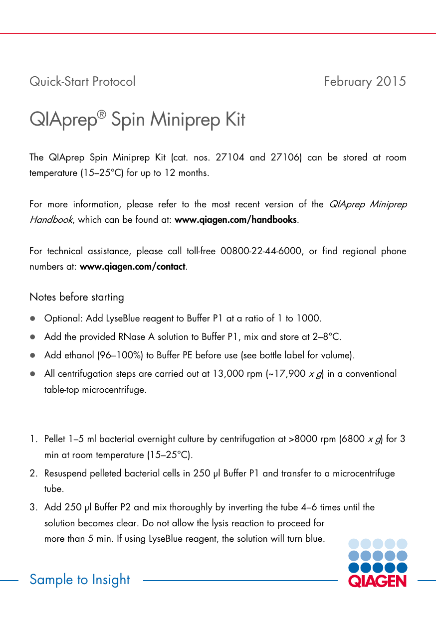 qiagen plasmid mini midi and maxi kits