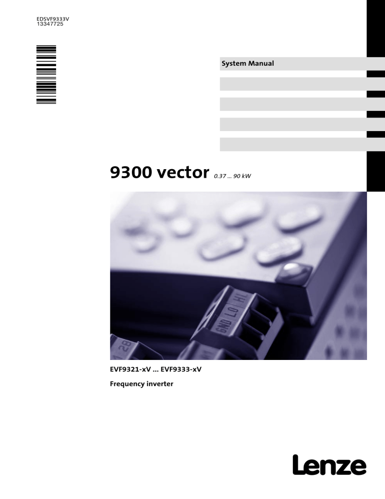System Manual Evf93xx 9300 Vector 0 37 90kw Manualzz