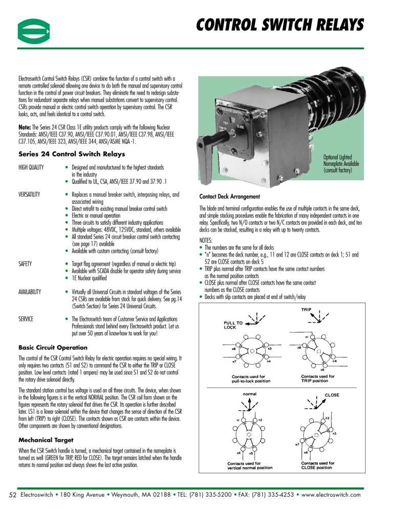 control switch relays Manualzz