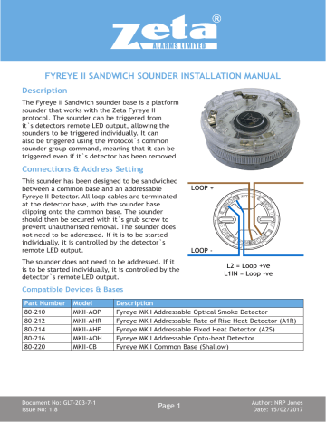 Zeta addressable fire alarm sounder 