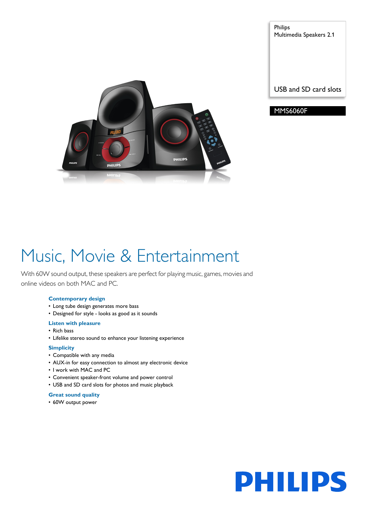 Philips mms6060f Clearance