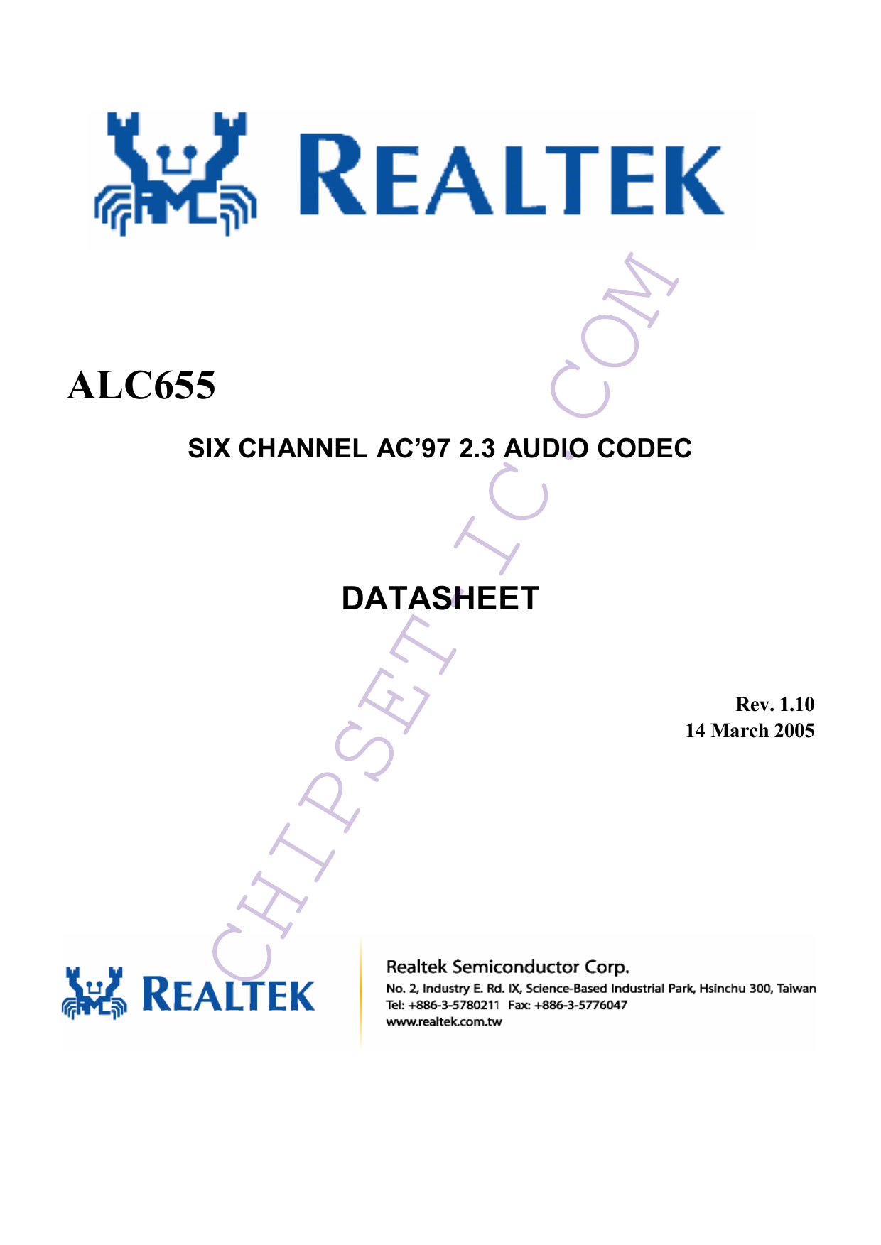 Alc655 Data Sheet Ver 1 1 Manualzz