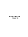 Valco Melton Control Unit MCP-8 User Manual