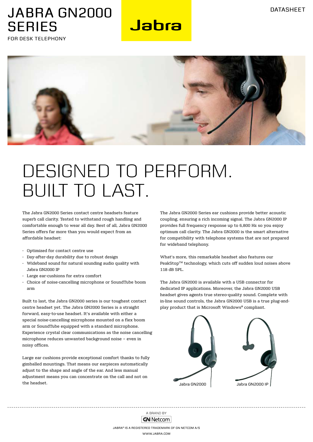 Jabra GN2000 IP Datasheet | Manualzz